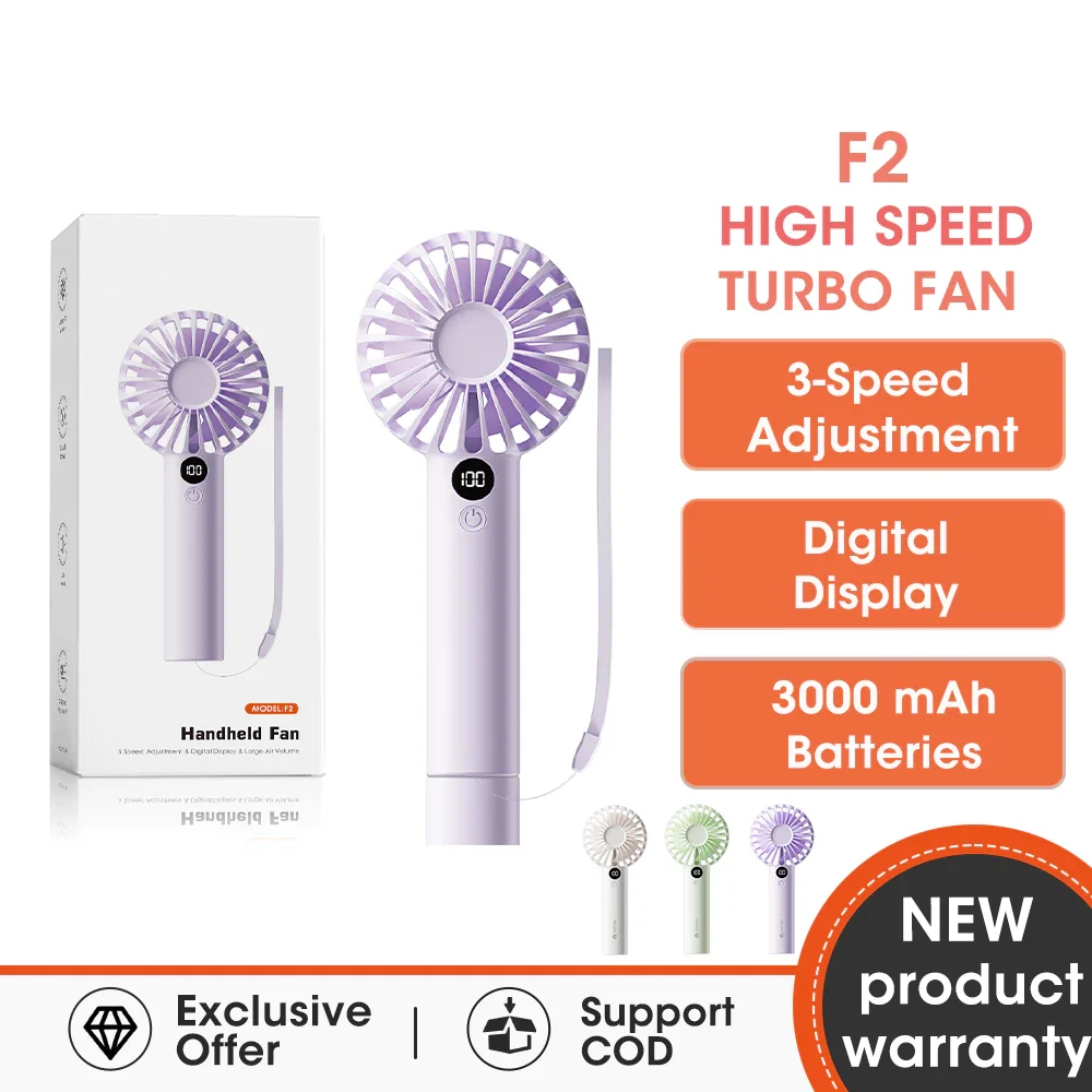 

Мини-портативный вентилятор с зарядкой через USB, 3-скоростной ручной вентилятор со светодиодным экраном для мужчин и женщин, подходит для офиса, путешествий на открытом воздухе и кемпинга