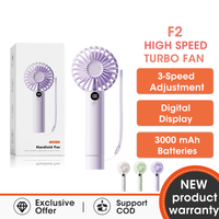 Mini Portable Fan USB Charging 3-speed LED Screen Handheld Fan for Men and Women Suitable for Office Outdoor Travel and Camping