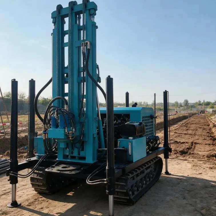 Customized Wheeled Portable Rotary Diesel 300M Reliable Accurate Boring Deep Water Well Drilling Rig