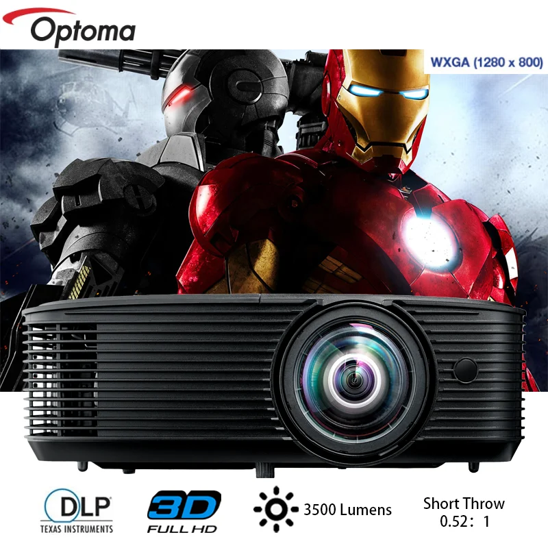 Optoma W318ST Short Throw Ratio DLP Projector WXGA 3500 Lumens Full 3D Smart Video Business&Education Proyector 4k