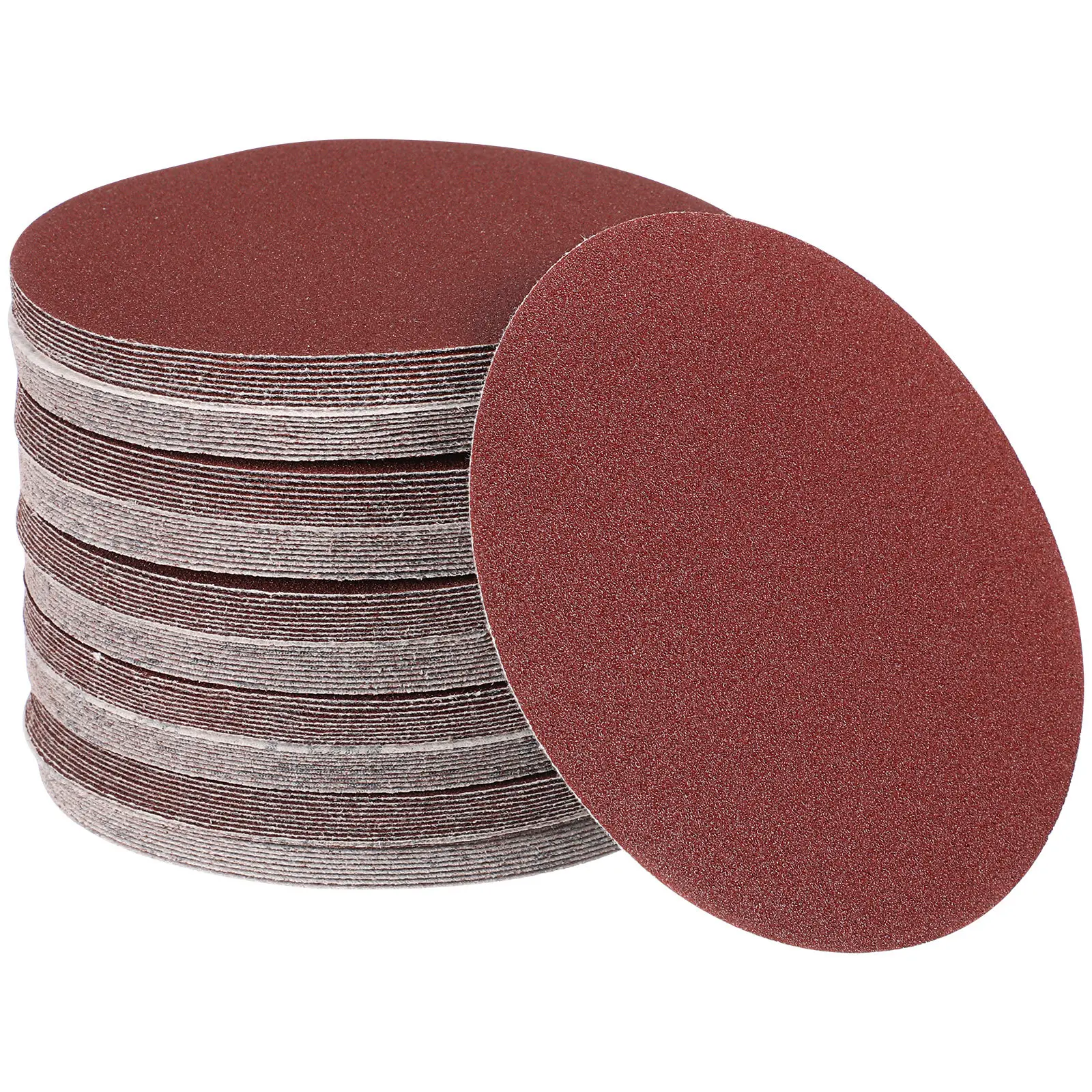 100Pcs Sanding Discs 80 Grit Self Adhesive Sandpaper Disc Hook Loop Grinding Discs for Drill Grinder Wood Metal Plastic