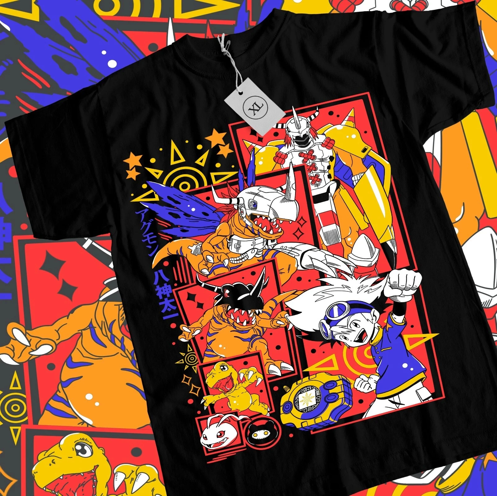 2026 Sommer Digimon Adventure Anime Taichi Yagami /Agumon Lockeres Kurzarm-T-Shirt aus reiner Baumwolle für Kinder, Unisex Y2k