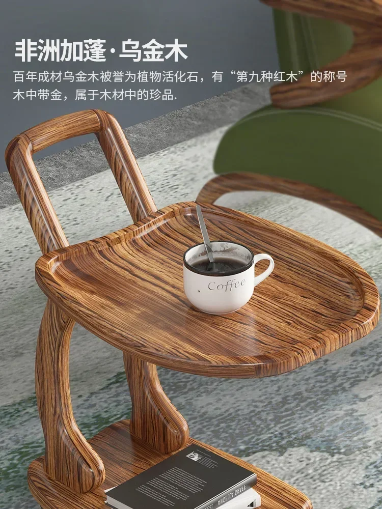 

Деревянный чайный столик Ugyen, приставной столик к дивану, креативная подставка для хранения из массива дерева для гостиной