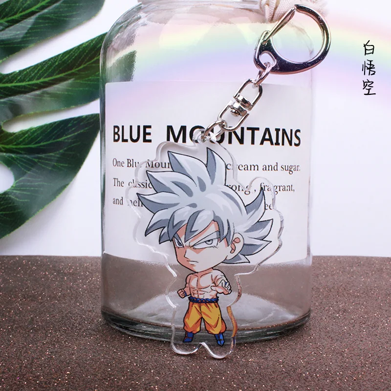 31 types Dragon Ball Anime Figure Key Chain Goku Acrylic Double-sided Printed Keychain Backpack Pendant Christmas toys Gifts