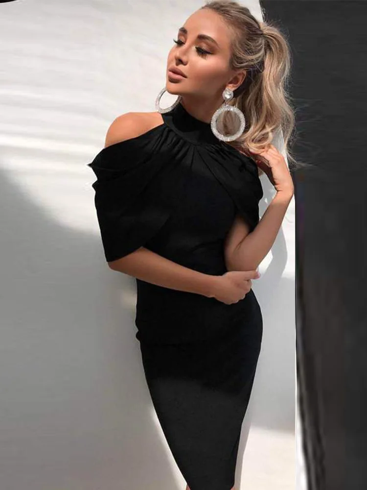 

Однотонное облегающее платье Dr с вставкой на плечах и не висит для вечеринок и свадеб, женское сексуальное платье средней длины