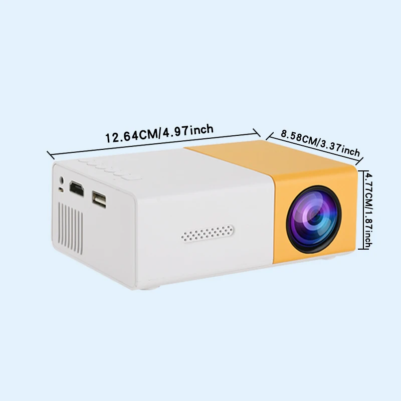 Yg300 Mini Hd Home Theater Draagbare Projector Compatibel Met Usb, Hdmi, Kan Direct Worden Aangesloten Op De Telefoon