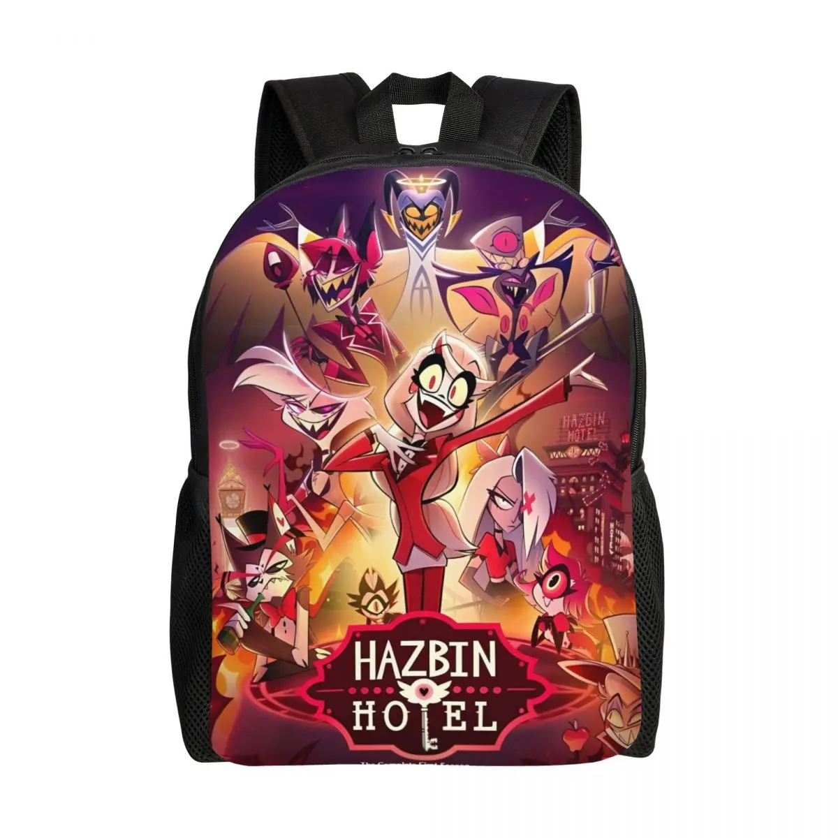 

Hazbins Anime Hotels Backpack Travel Backpacks Student Unisex High Quality Print High School Bags Kawaii Rucksack