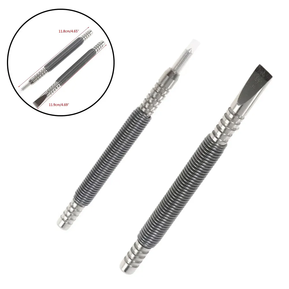 Workshop Hammer Punch Spring Tool Nail Hammerless 2 Pcs High Speed Steel Portable Workshop Equipment 1 8inch 5 16inch