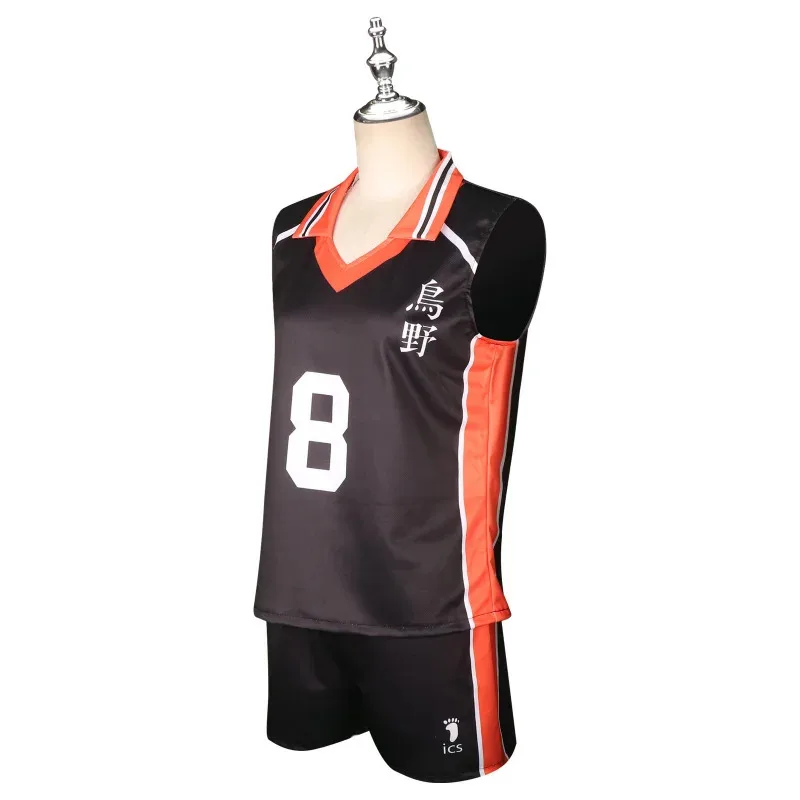 ¡¡Animé japonés Haikyuu!! Disfraces de cosplay de Shimizu Kiyoko # 8 Shimizu camiseta de voleibol Karasuno conjunto de camisa deportiva sin mangas para mujer