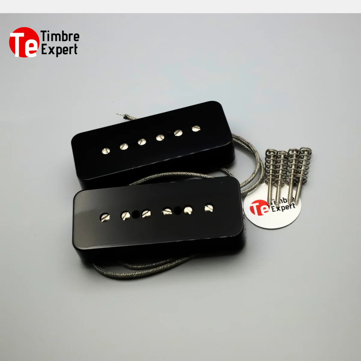 P90 Pickup Set, Single Coil Neck Bridge Pickup Loaded Alnico 5 Bar Magnets,High Output Single-Coil Pickups