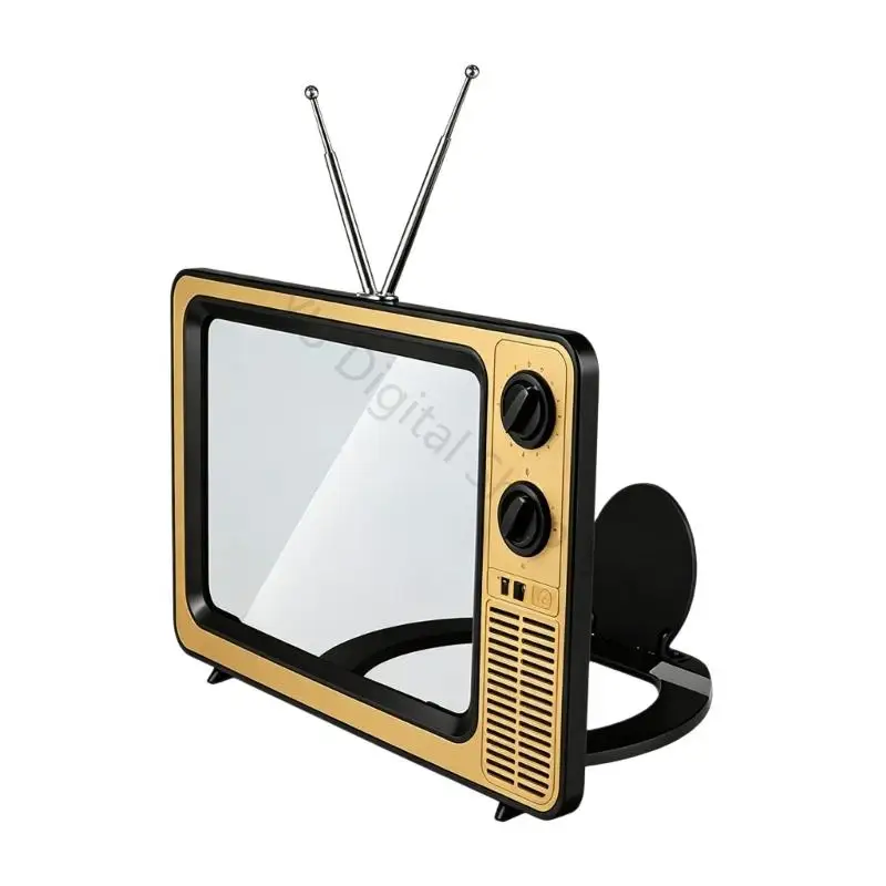 96BA 12-Zoll-Retro-TV-Telefon-Bildschirmlupenständer mit nicht blauem Licht, faltbare Designs für Heimkino und Videoansehen – Detail 8