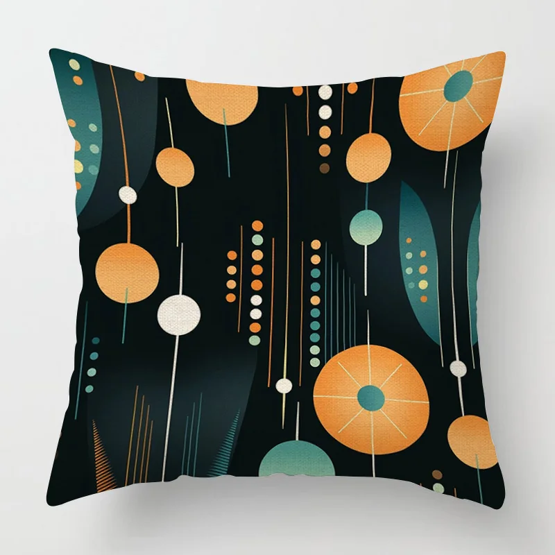 Abstract Geometric Pillowcase 18x 18 Inch Machine Washable Four Seasons Universal Home Decorative Cushion Cover 45x45cm