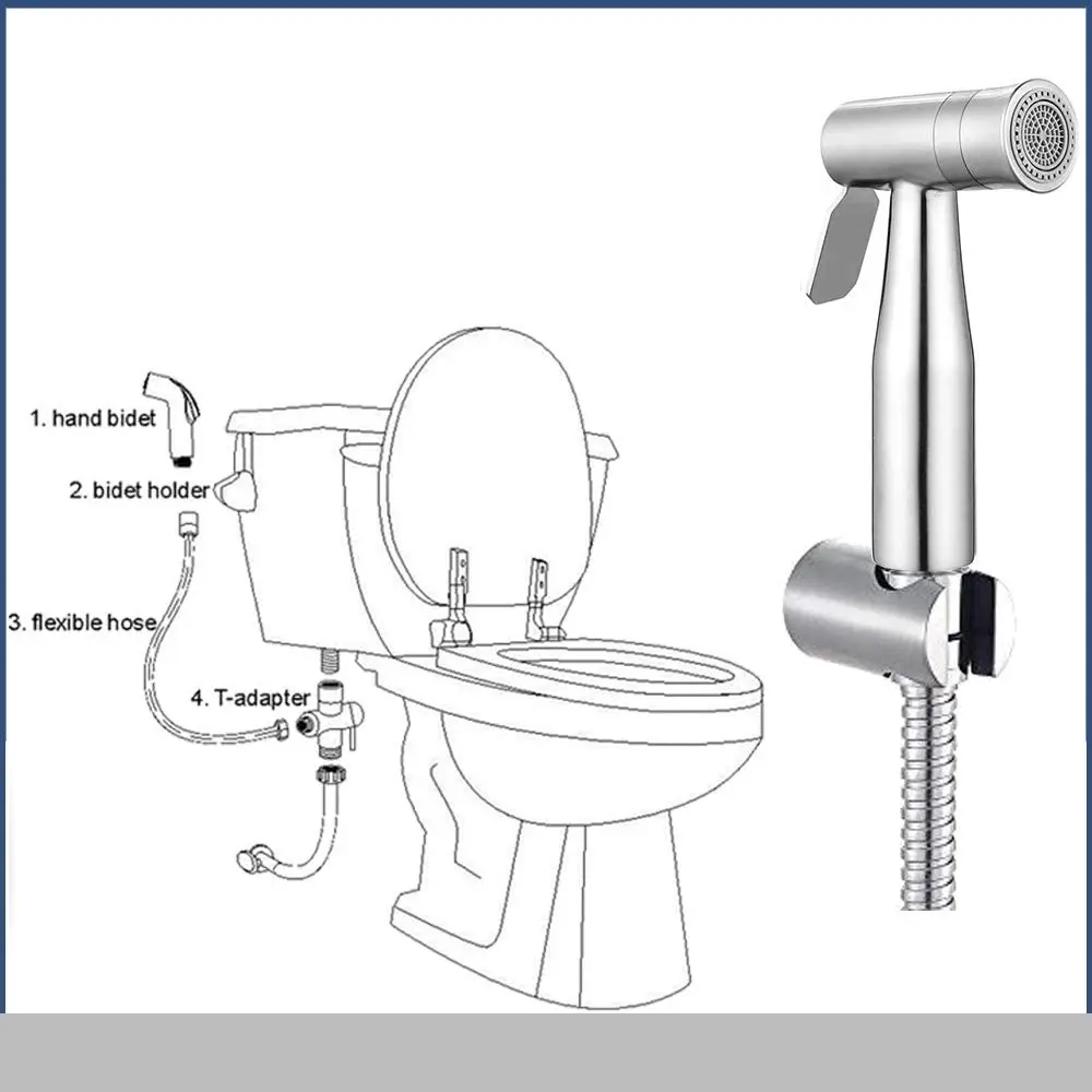 النيكل المصقول يده الحمام رذاذ بيديه المرحاض البخاخ بيديت البخاخ مجموعة