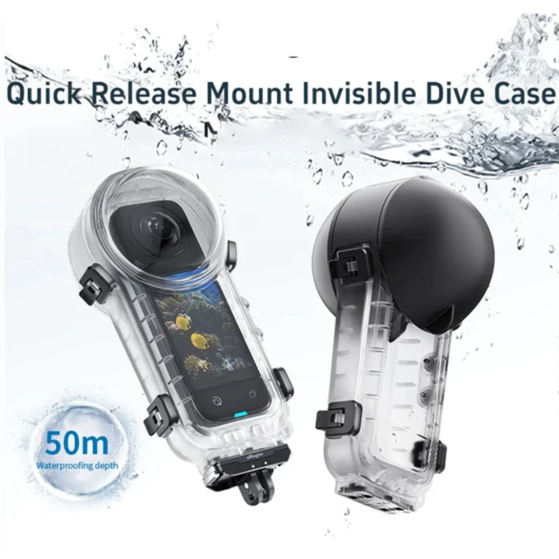 Super Sale AMagisn for Insta360 X5 60M Invisible Dive Case Housing Cover