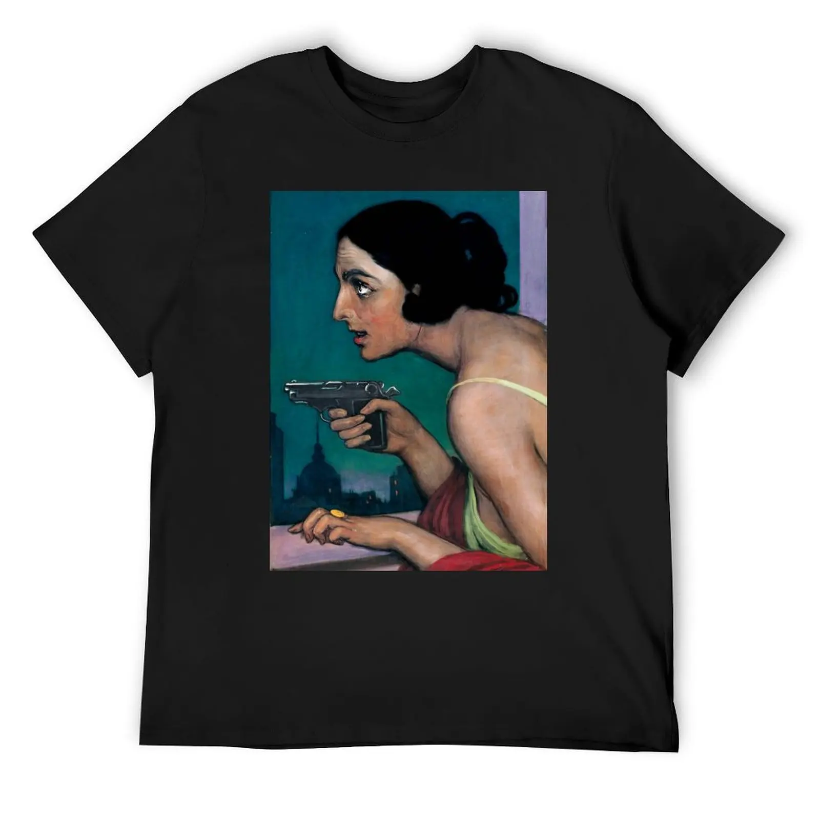 Julio Romero de Torres - Gun - Woman with Pistol - Mujer de la pistola T-Shirt for a boy man clothes t shirts men