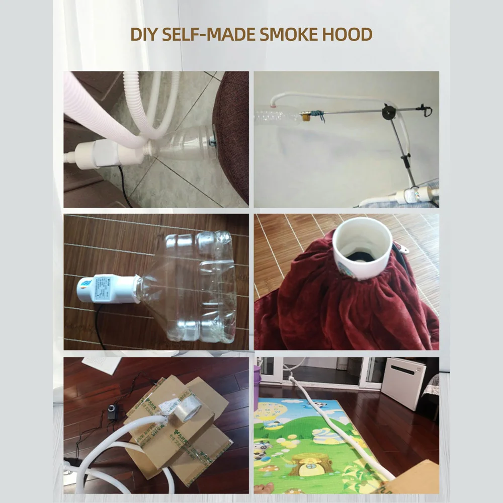 연기 배기 파이프 주방 소형 가정용 실내 배기 장비 휴대용 추출기 De Humos Cocina