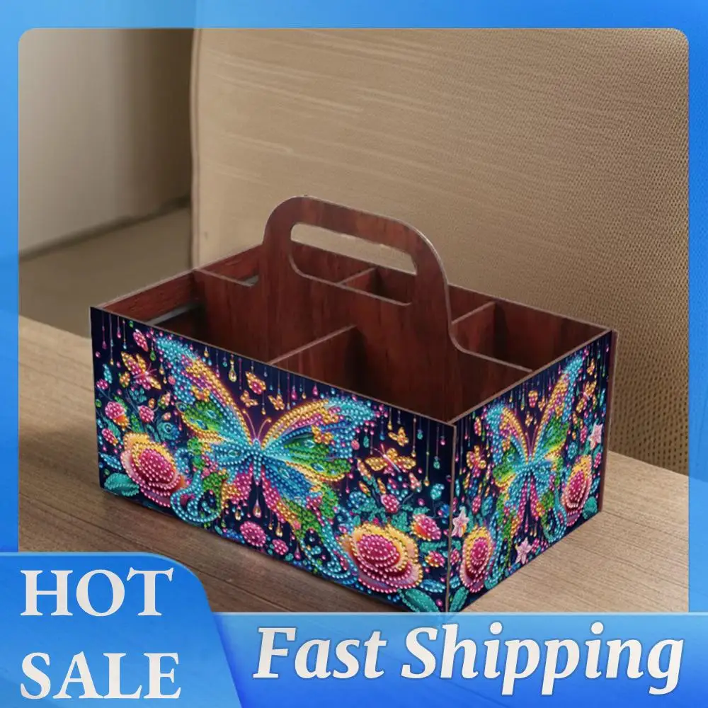 

Деревянный органайзер для алмазной вышивки и ювелирных украшений, набор для рукоделия, подарок на день рождения для взрослых