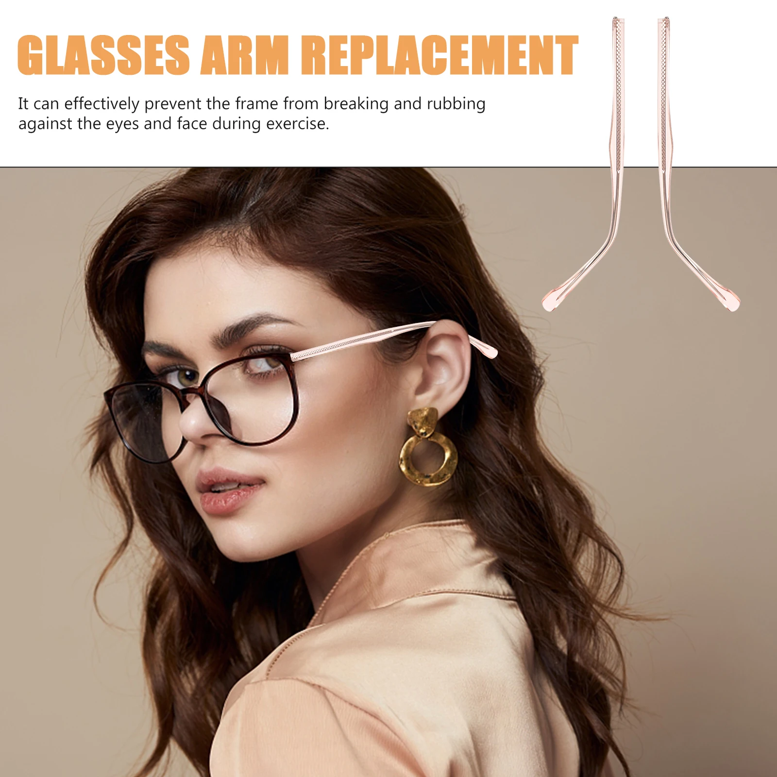 

Metal 1 Pair Replacement Temple Arms for Eyeglasses Sunglasses Universal Glasses Accessories Long Lasting