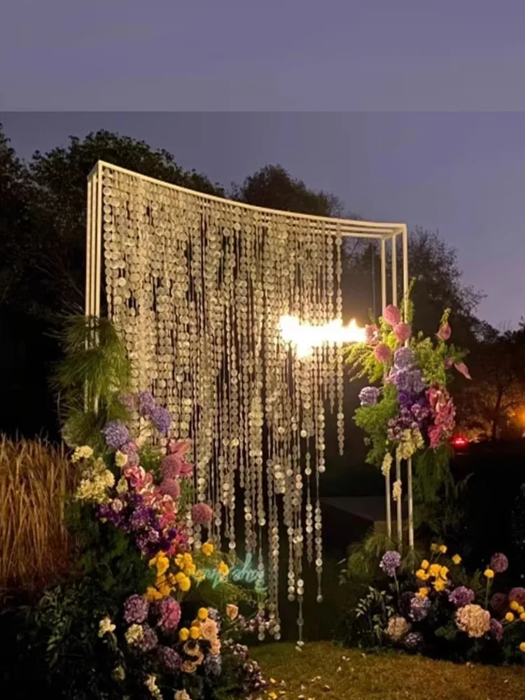 Hochzeitsatmosphärensensor! Eiserner Bogenrahmen für Outdoor-Hochzeitsbühne, Hintergrund, Desserttischdekoration, Hochzeitsrequisiten. – Detail 2