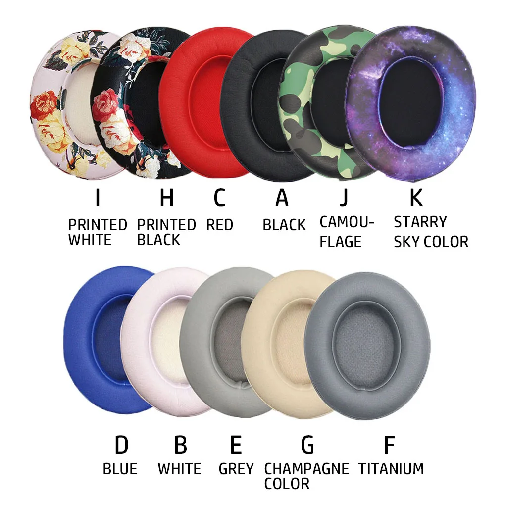 2x Kopfhörer kissen Ohr polster Geräusch unterdrückende Kopfhörer Schwamm Ohren schützer Ersatz für Studio 2,0 3,0 Champagner