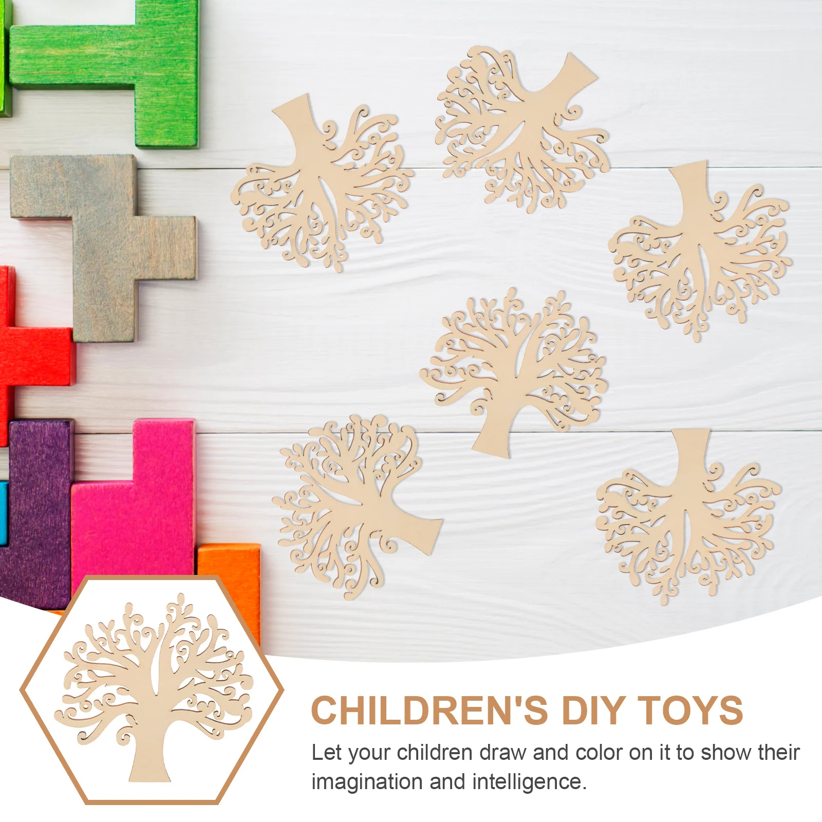 

30pcs Wooden Christmas Tree Cutouts Unfinished Natural Wood Slices Diy Craft Ornament For Painting Home Decor Supply Blank