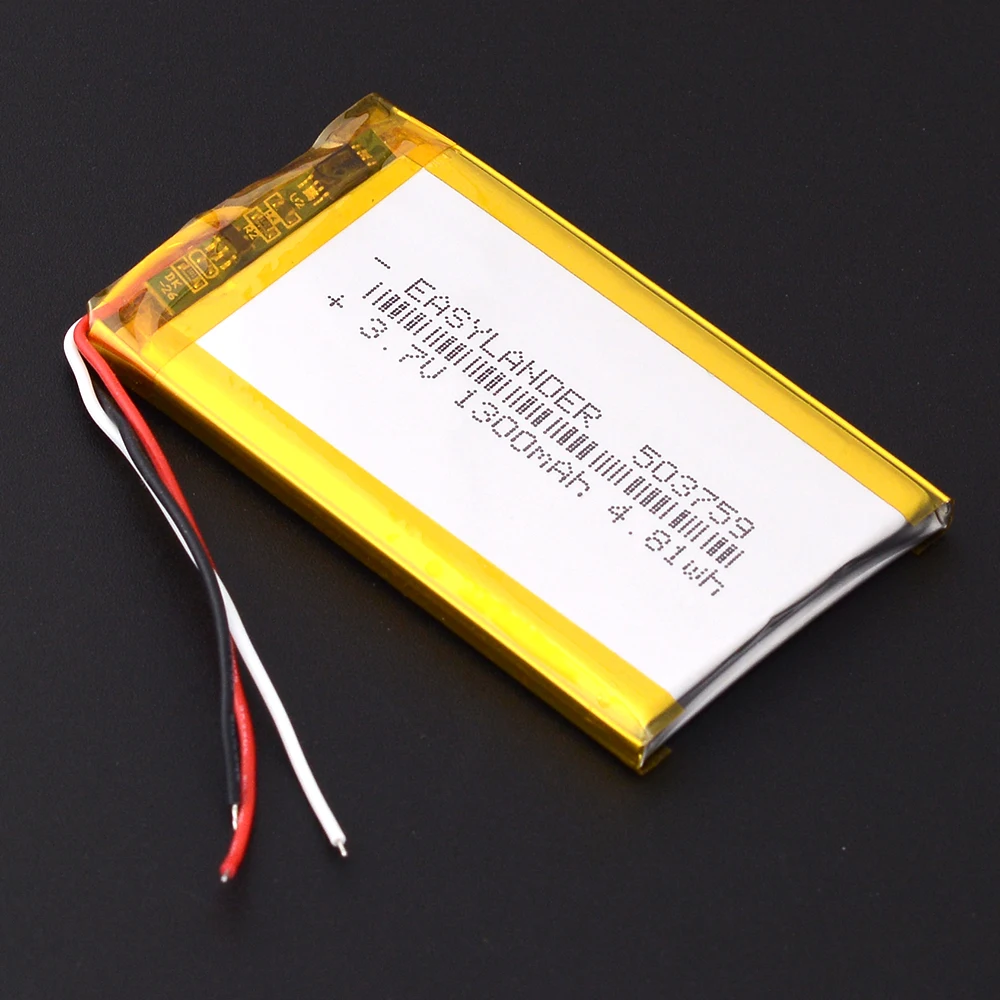 Silicone Wires 3wires 503759 1300mAh Rechargeable li-Polymer Battery For Navigator NW-ZX1 LIS1530HNPPC Steelseries Arctis 1 3 7