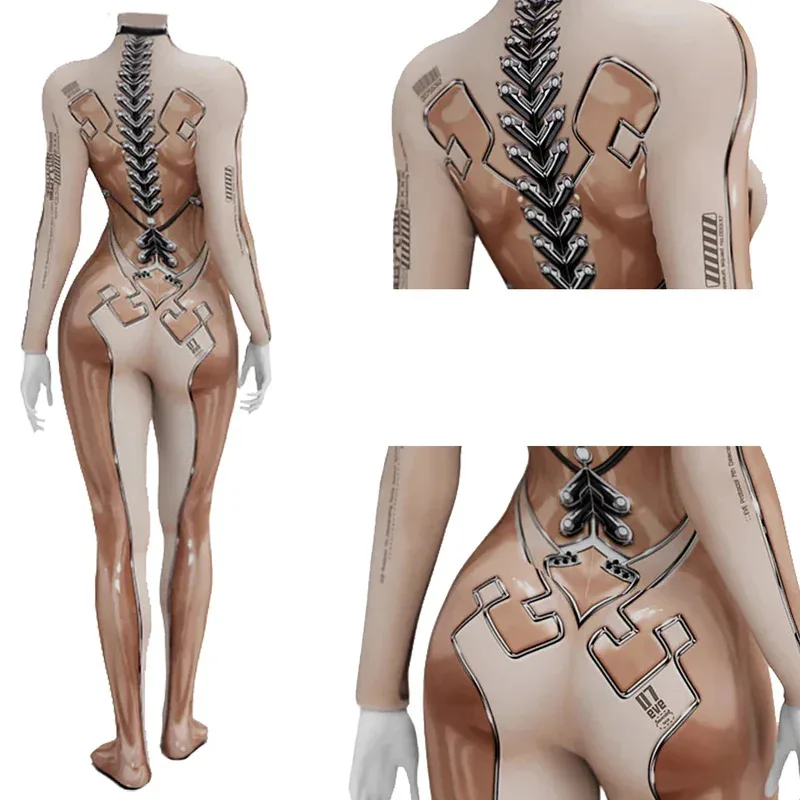 PS5 لعبة Stellar Blade Eve أزياء تنكرية للبطل الخارق بدلة نسائية فتاة Catsuit مطبوعة سباندكس Zentai الزي أزياء الهالوين