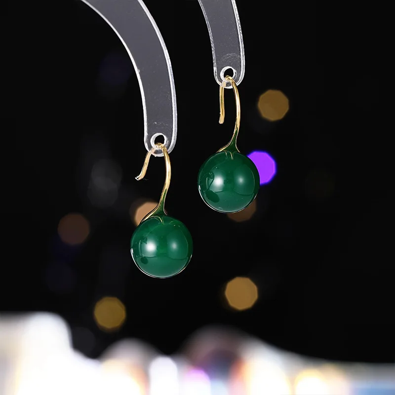 Новые нефритовые серьги-крючки в китайском стиле, высококачественные серьги в стиле ретро