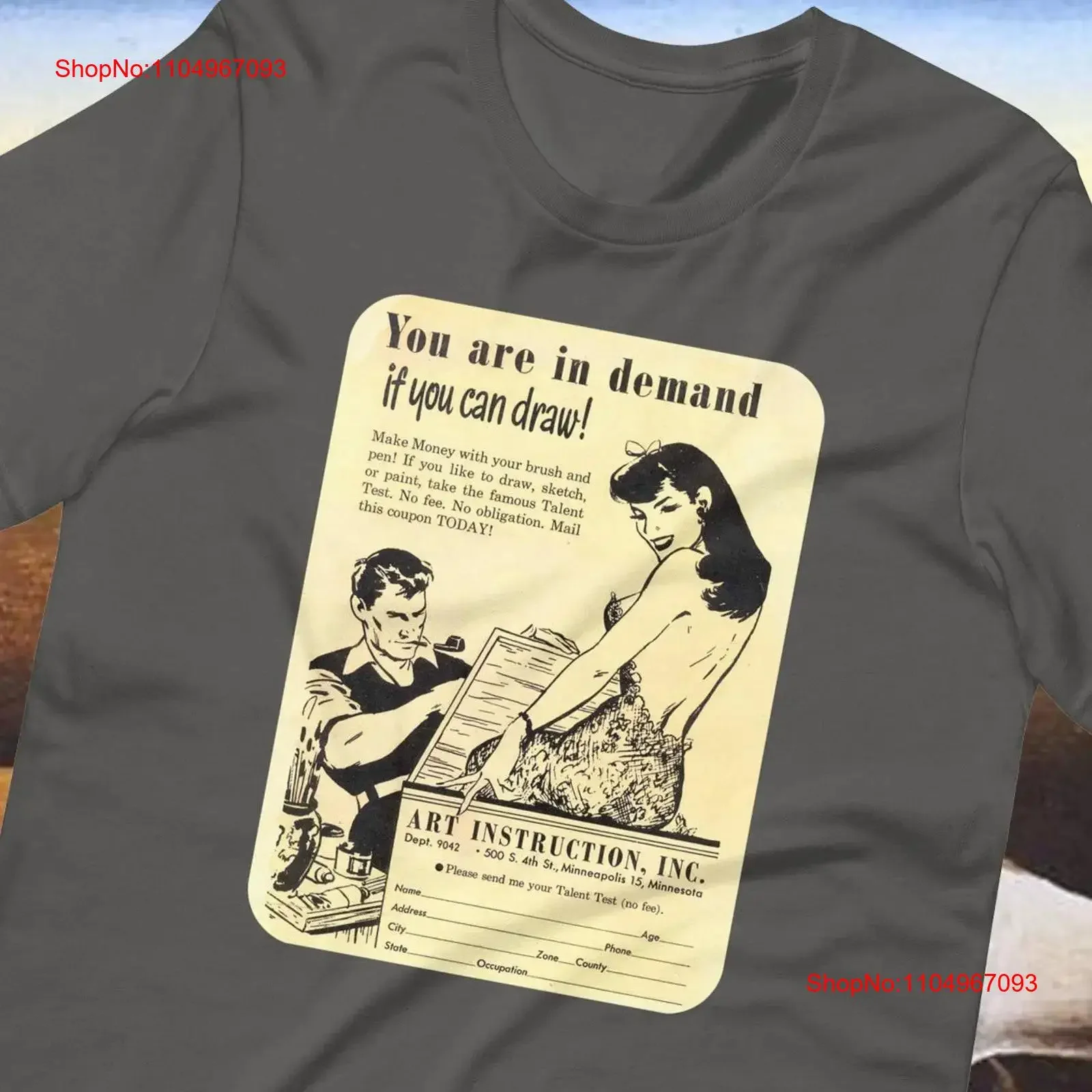 

You Can Draw Artist Ad Retro T Shirt for Painter Sculptor Fan Art Drawing Sketch Picasso Van Gogh Dali Warhol vintage Washed