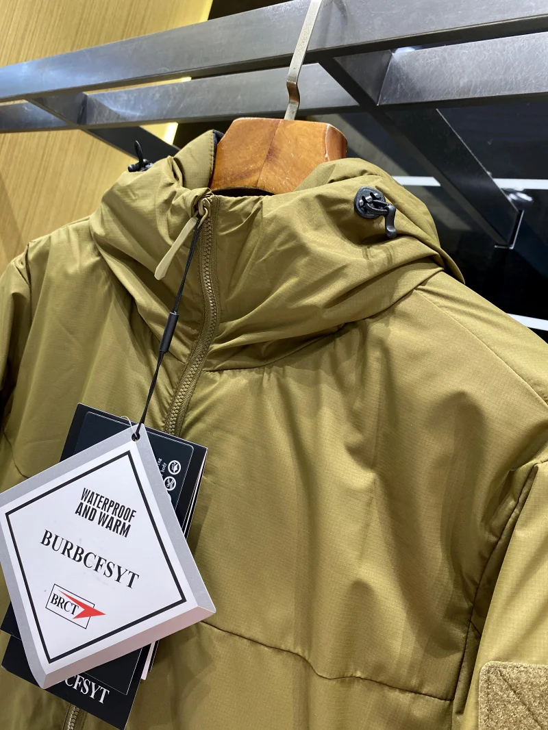 Jaket Pria Katun Ringan Bernapas, Fungsional untuk Luar Ruangan, Tahan Angin, Tahan Air, Menjaga Kehangatan, Mantel Musim Gugur Musim Dingin