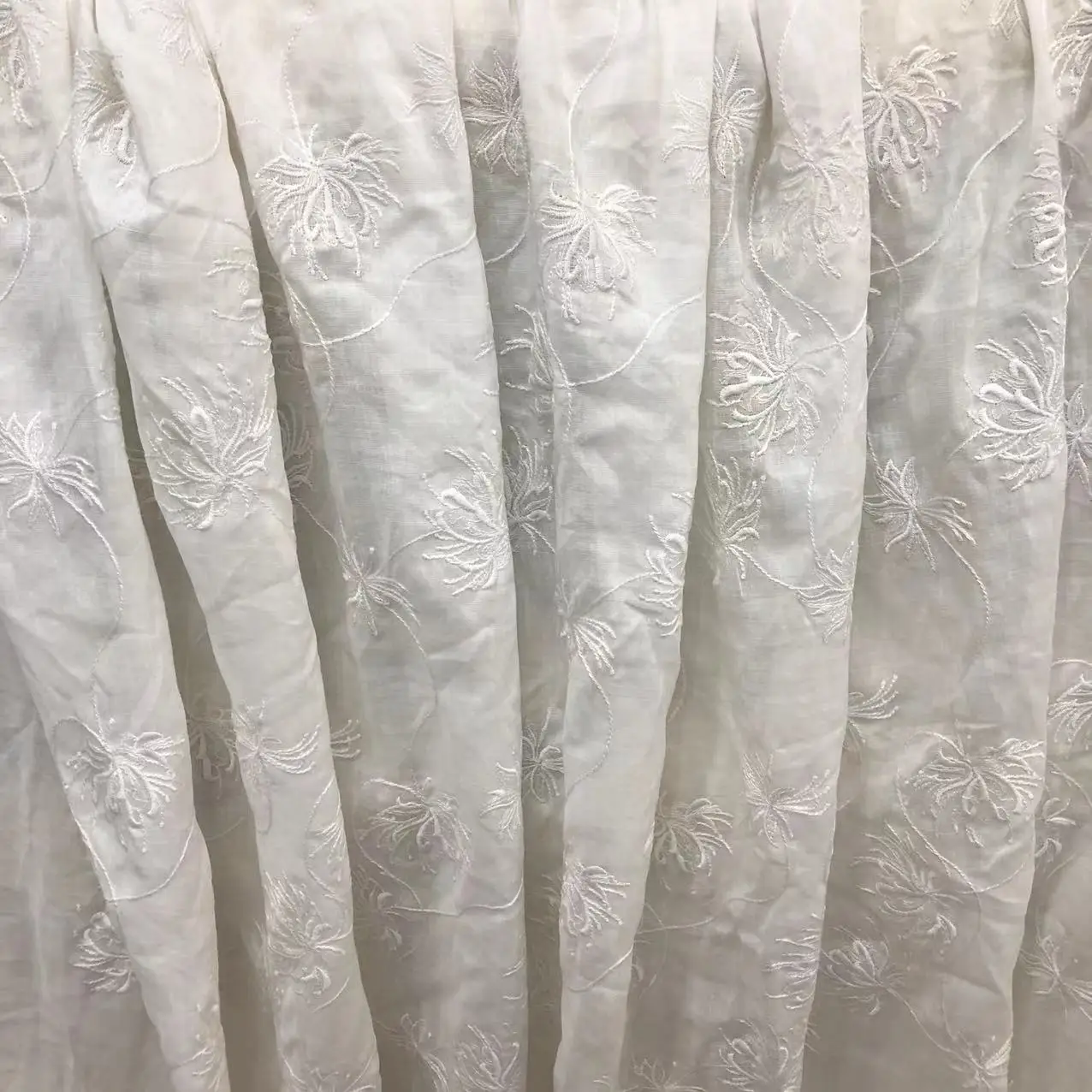 

Chinese Fabric Ramie Embroidery Spring, Autumn and Winter New Style Pure Linen Craft Dress Retro Cheongsam 1 Meter