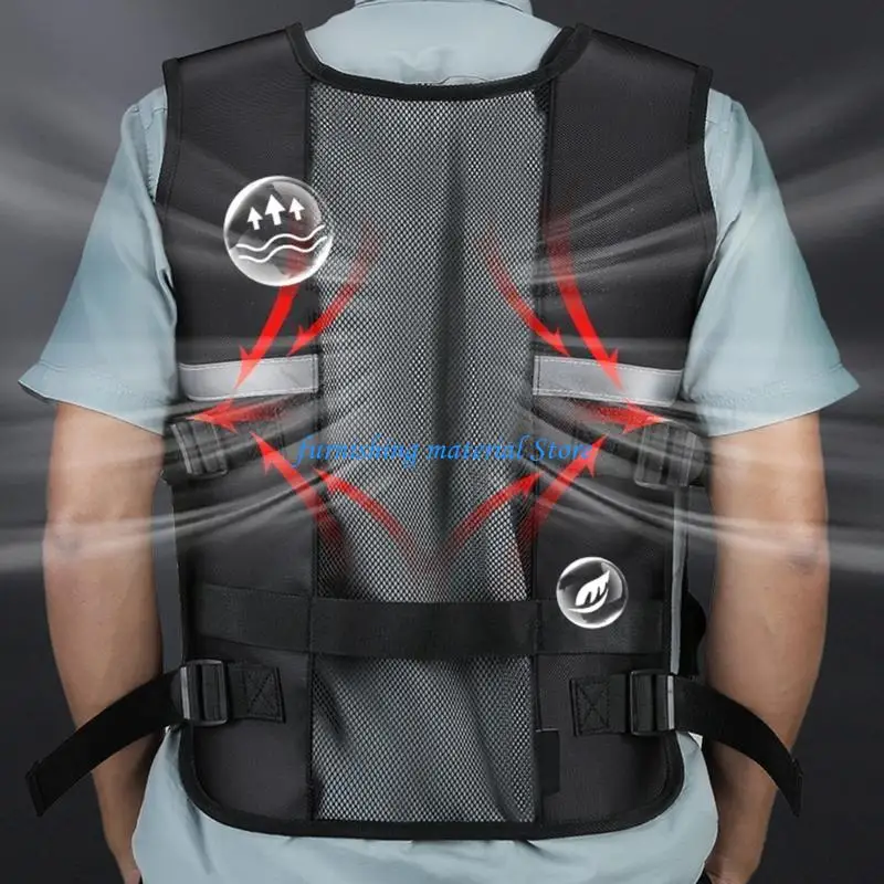 

Y5GD Handymen Breathable Mesh Safety Tool Vest Multiple Pockets for Tool Organization
