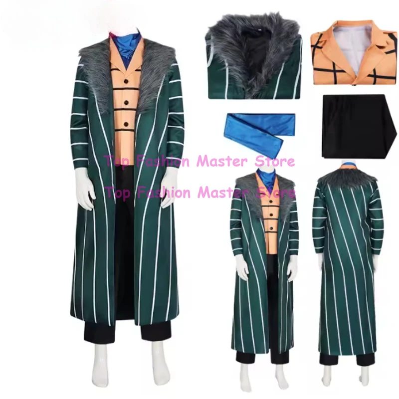 

Sir Crocodile Cosplay Anime Cosplay Crocodile Mr 0 Costume Wig Uniform Cloak Suit Halloween Party Outfit for Men Woman