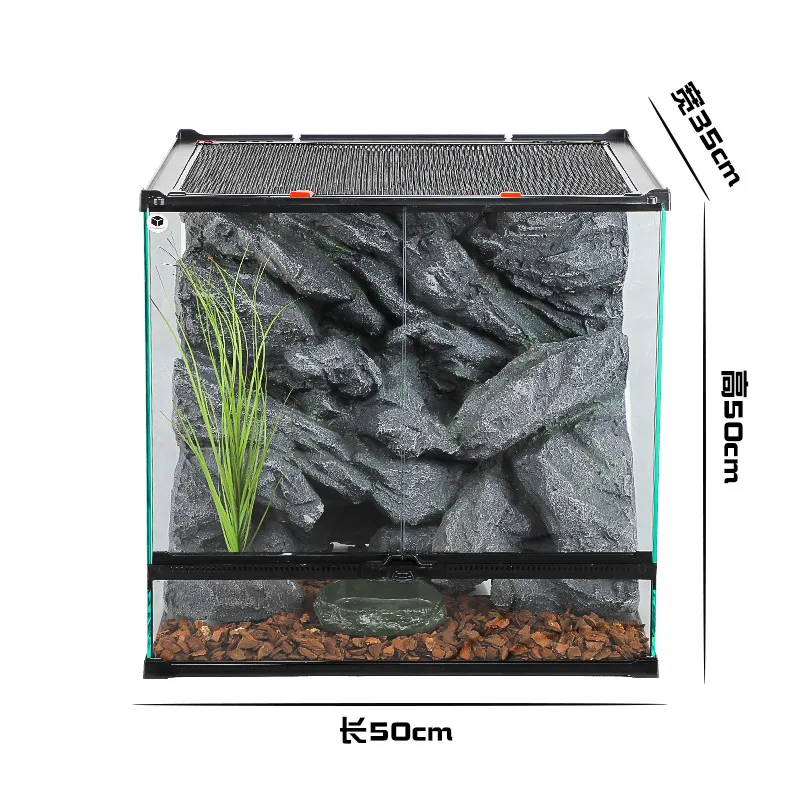 

Reptile Terrarium All-in-one Landscape Tank Rainforest Reptile Tank Glass Eco Aquarium Box for Geckos Lizards Turtles Scorpions