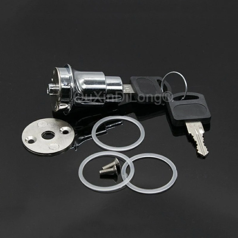 

8PCS Glass Lock Showcase Display Case Cabinet Locks Sliding Glass Door Push Locks Universal Key for 0.12"-0.31" Glass GF1391