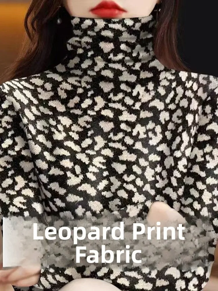 Double-Sided Fleece Lined High Collar Long Sleeve One-Piece Fashionable Autumn Winter Warm Versatile Women's T-Shirt