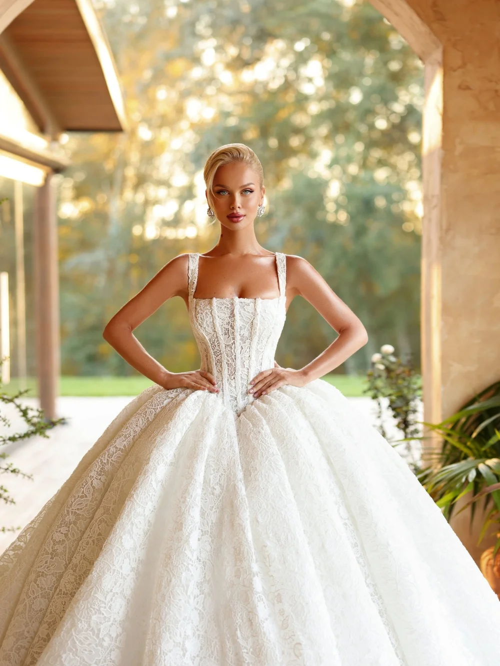 

Romantic Spaghetti Strap Wedding Dress 2026 Romantic Beaded Sleeveless Gown Bridal Gown Popular Floor Length Bridal Dress Robe D