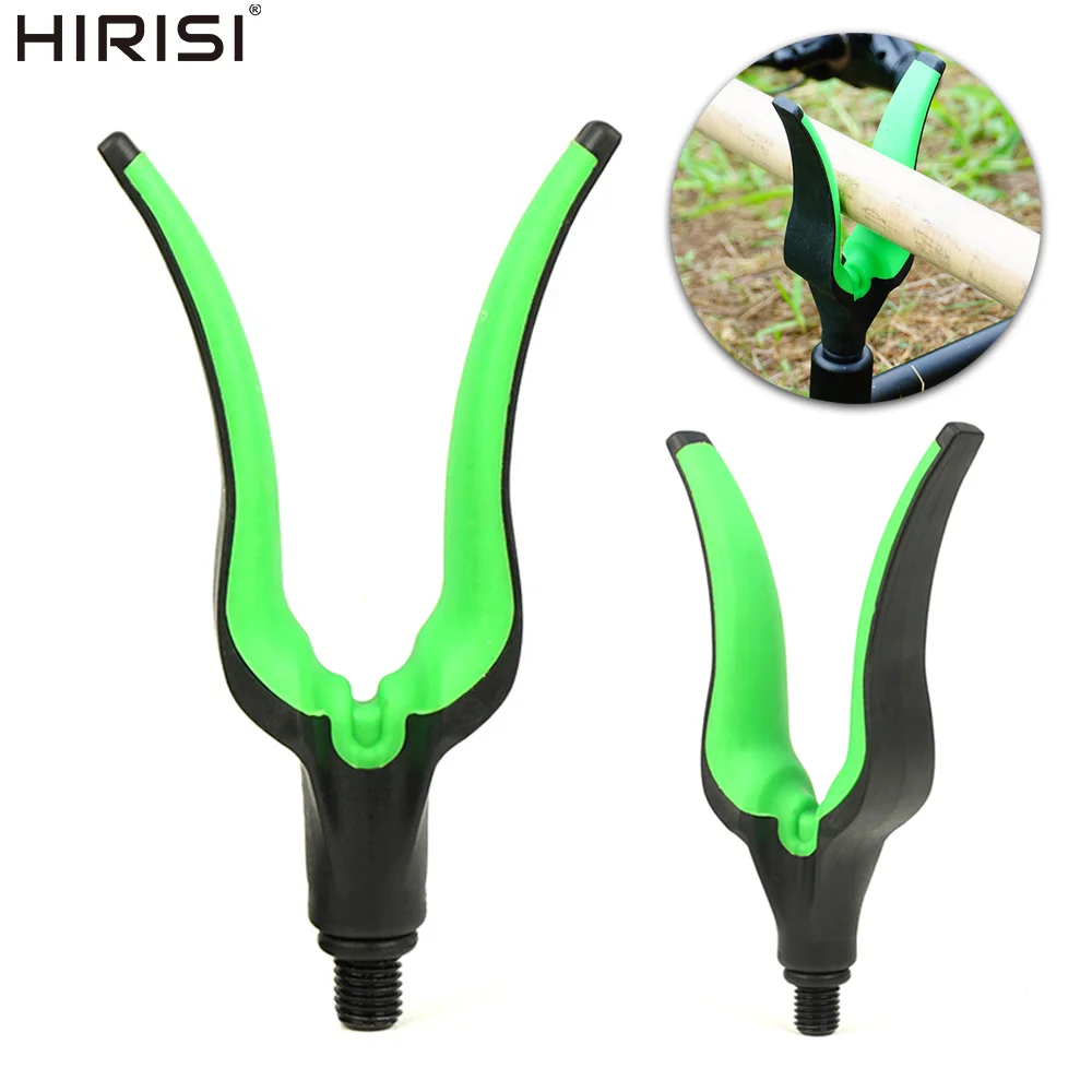 Hirisi 1Pcs Carp Fishing Rod Rest Head for Bank Sticks Buzz Bar Feeder Rod Support Head for Carp Feeder Bank Fishing Accessories