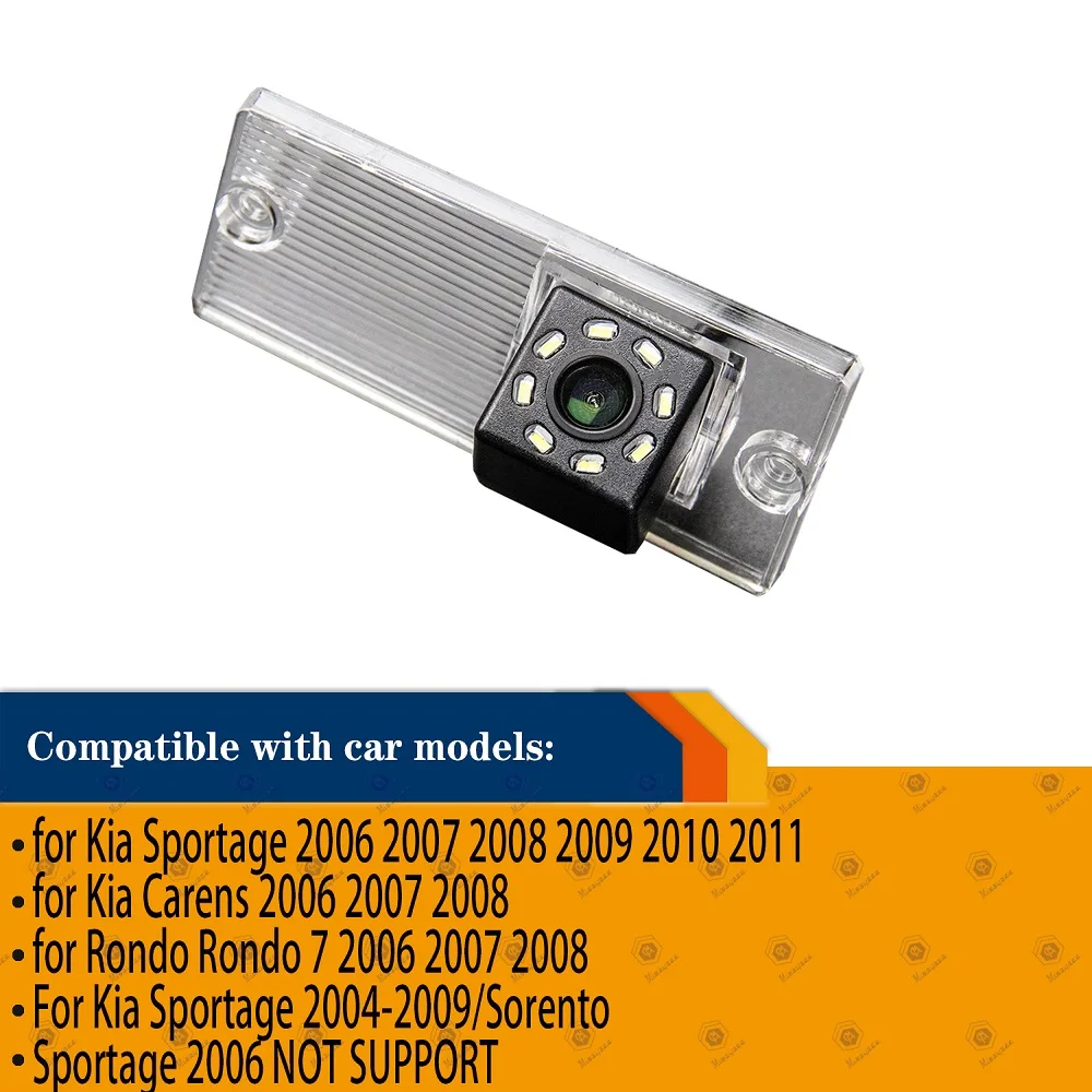 HD 720p Rear Camera Reversing Backup Camera Rearview Parking Camera for Kia Sportage (2008-2011) & Sorento (2002-2009)