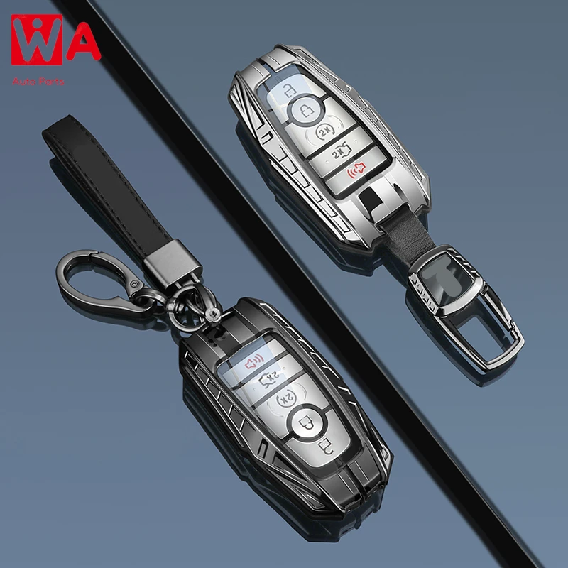 Metal Car Remote Key Case Cover Shell Housing Holder Keychain Fob For Lincoln New Navigator One Corsair Nautilus Aviator Z 2023