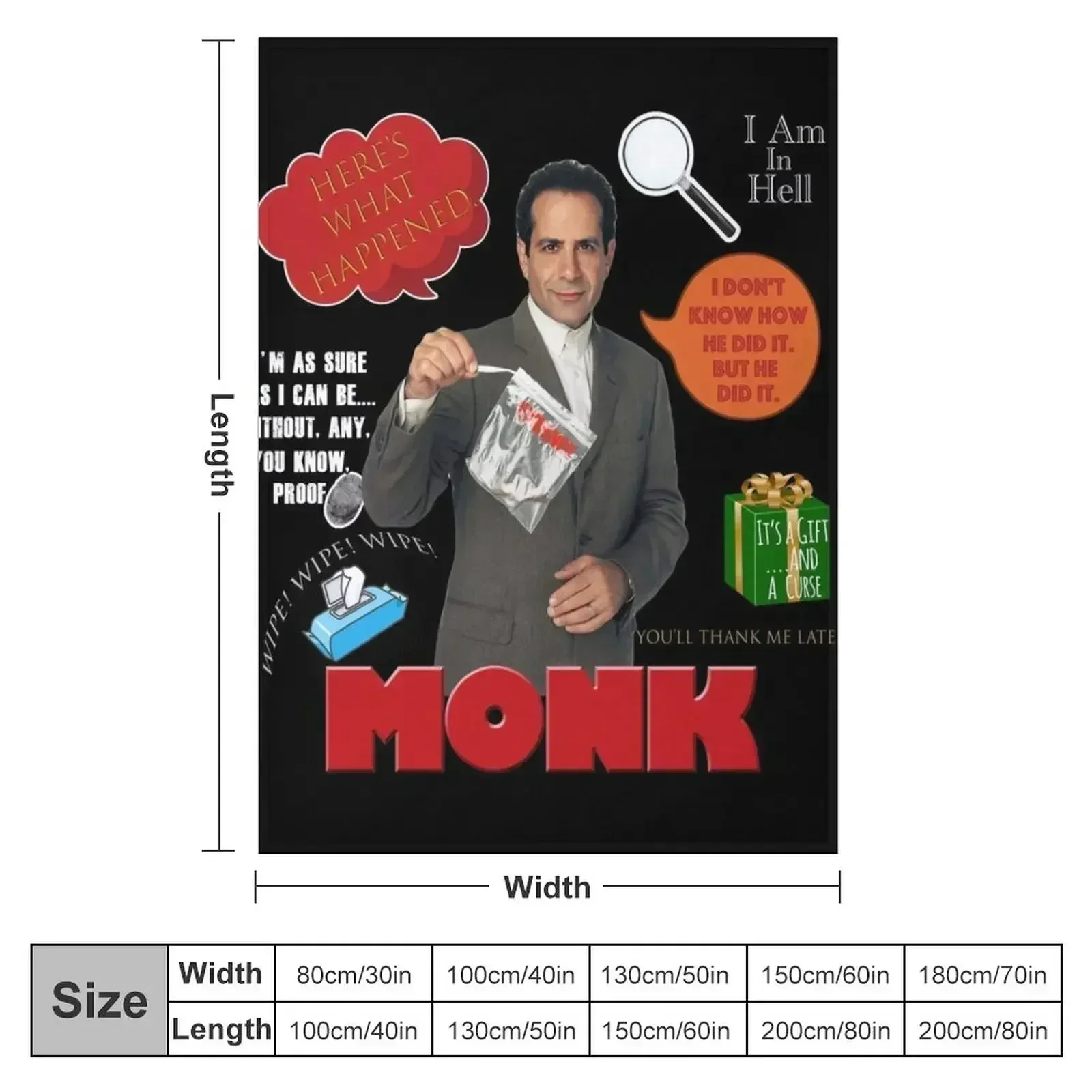 Monk Quotes Throw Blanket for babies Loose Heavy Comforter Blankets
