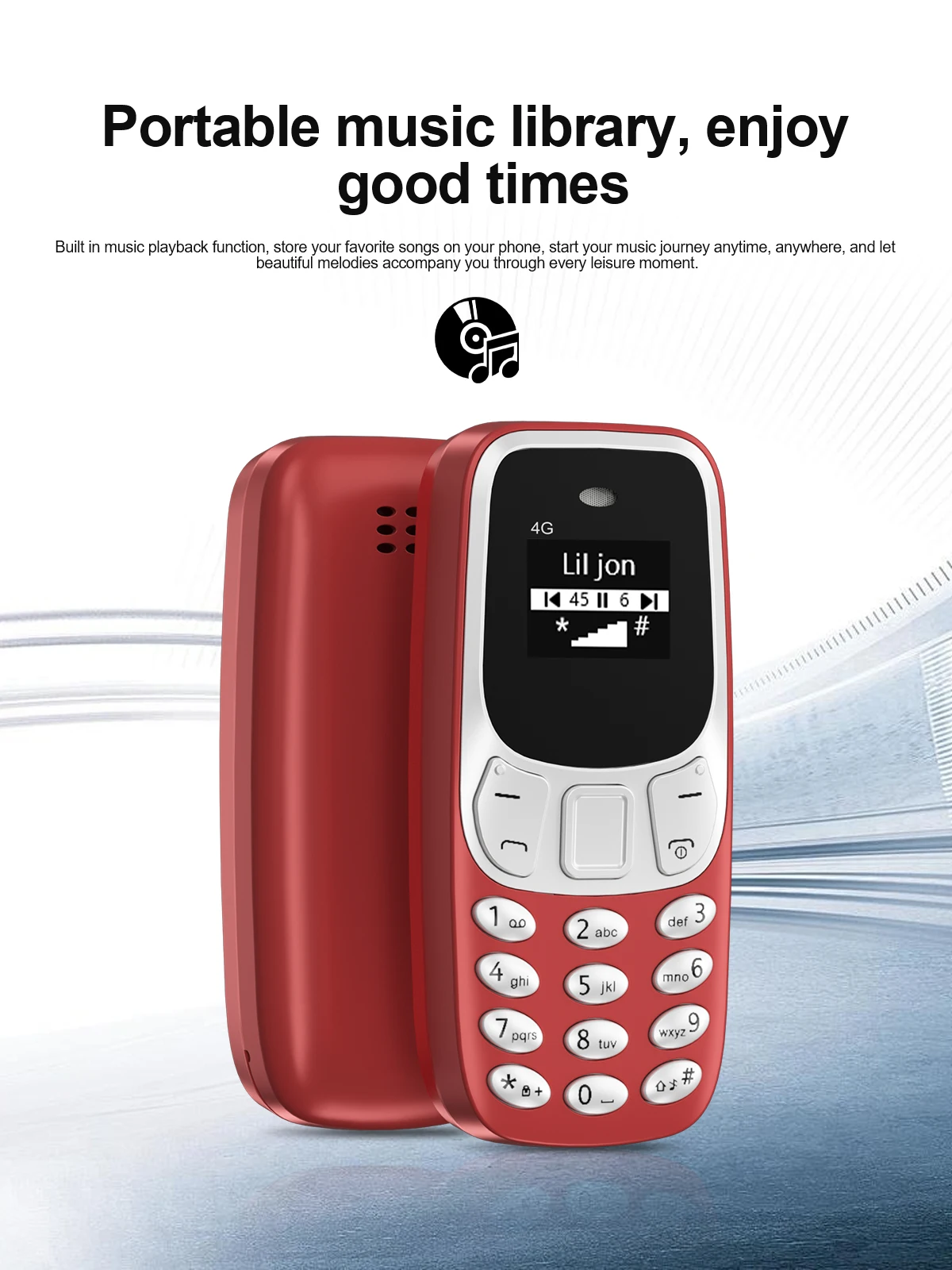 SERVO BM10 LTE Mini Mobile Phone 4G Dual SIM Card Speed Dial Call Recording MP3 Player 0.66" Display Smallest Cellphones Type-C