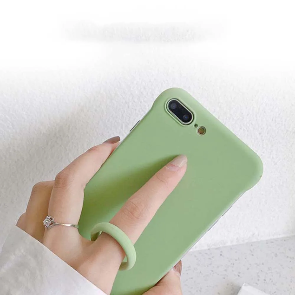 Fashion Simple Phone Strap Silicone Finger Ring Strap Mobile Phone Accessories
