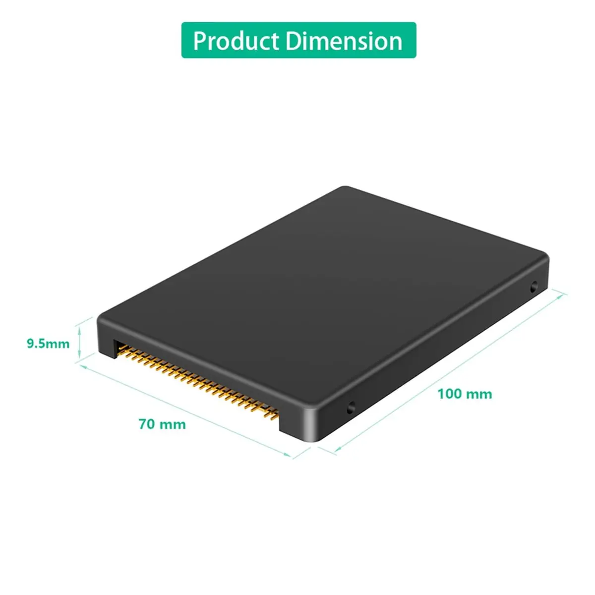 M.2 NGFF SATA SSD to 2.5 Inch IDE 44 Pin Adapter Card, Convert M.2 NGFF SSD to PATA IDE Hard Disk for PC Laptop