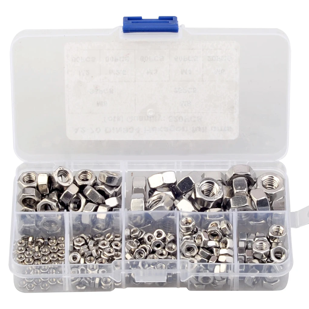 320pcs Locking Nuts Fastener Components Locknuts Parts Replace Component