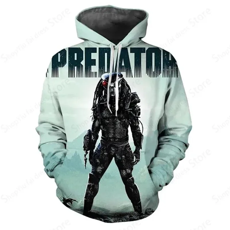 الرجال هوديي ثلاثية الأبعاد فيلم المفترس مطبوعة الجرافيك هوديي الرجال والنساء المألوف سوبر ديفيد قميص البلوز الأولاد معطف المرأة #4