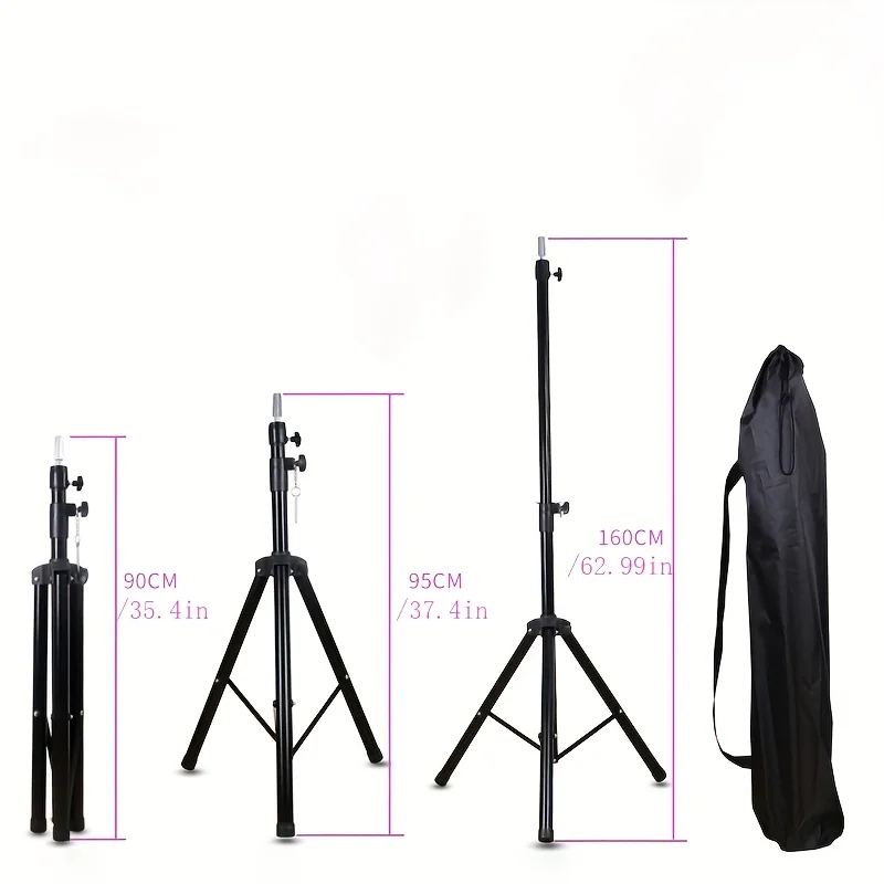 

160cm Metal Wig Tripod Stand for Hold Mannequin Head Black Wig Head Stand Wig Installation Kit Set