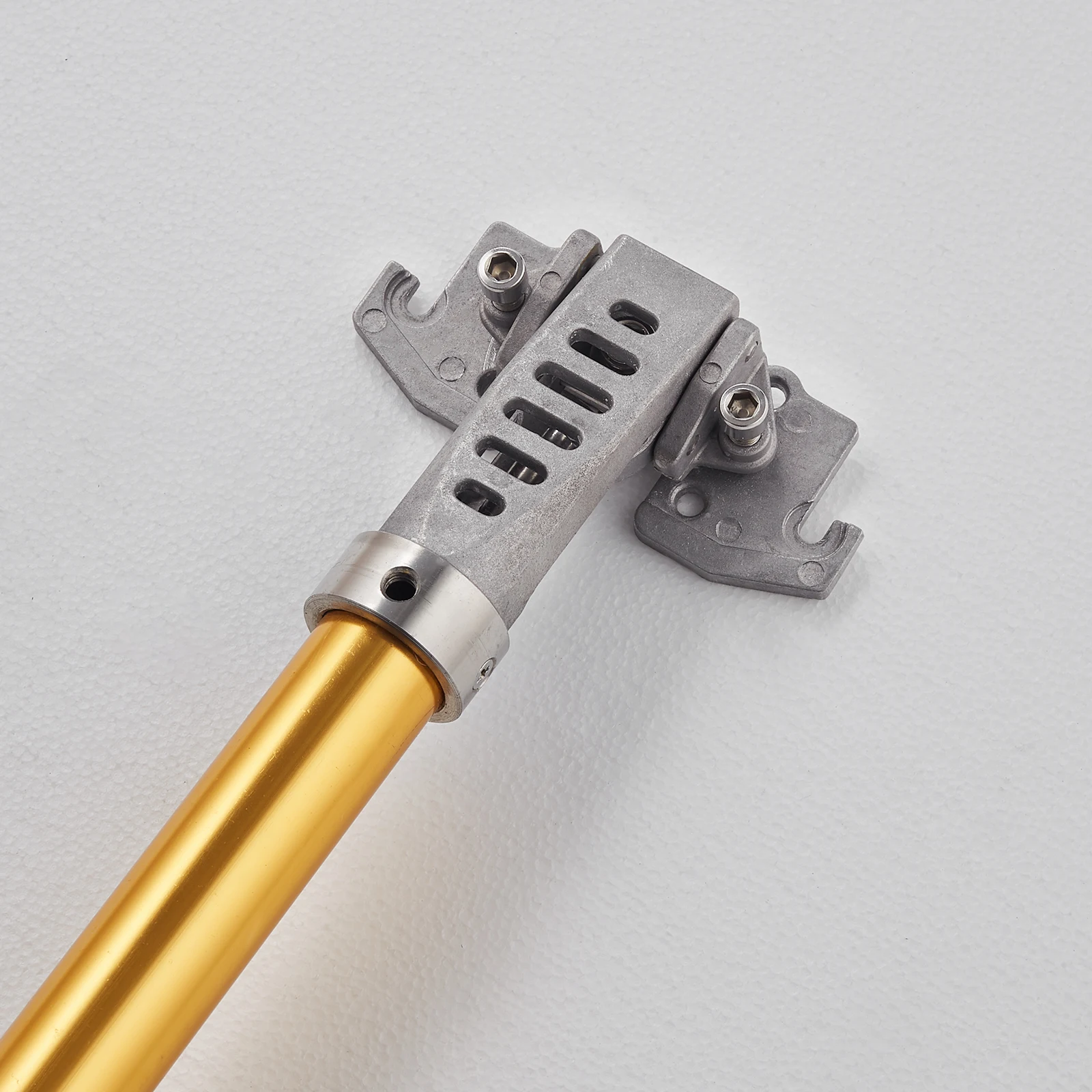 Alça de caixa plana para drywall, alça de extensão de acabamento plano de alumínio anodizado, comprimento de 5 seções ajustável, aperto antiderrapante e