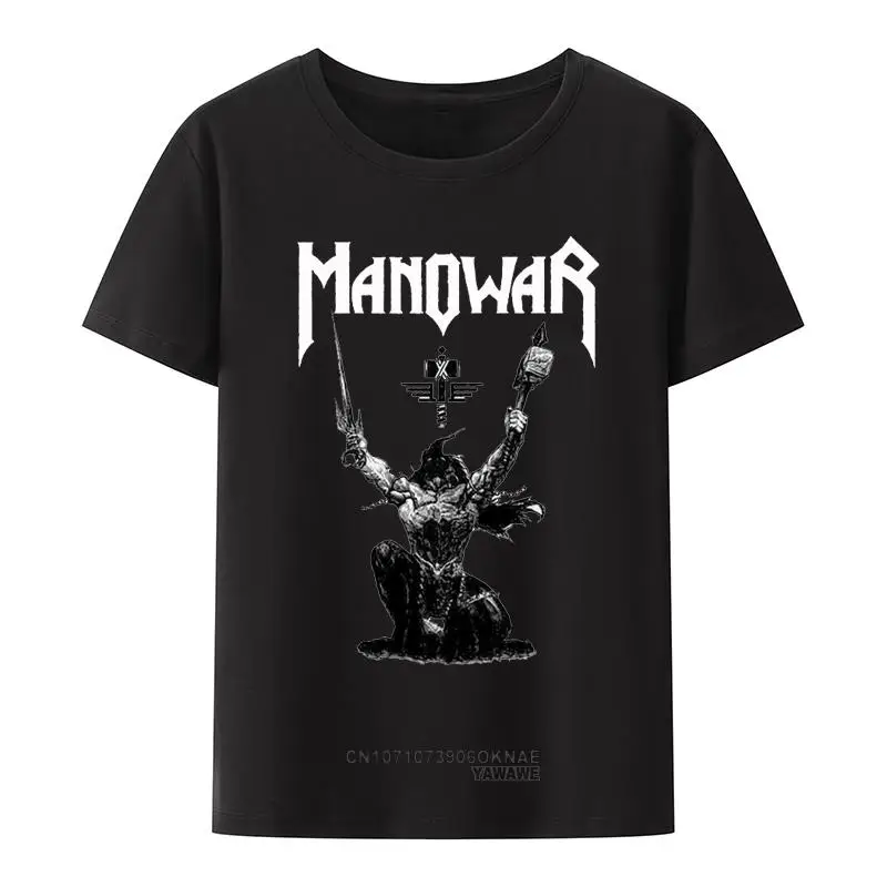 Manowar 남녀공용 루즈핏 통기성 스트리트웨어 상의, 힙합 캐주얼 그래픽 티, 여름 패션, 신제품