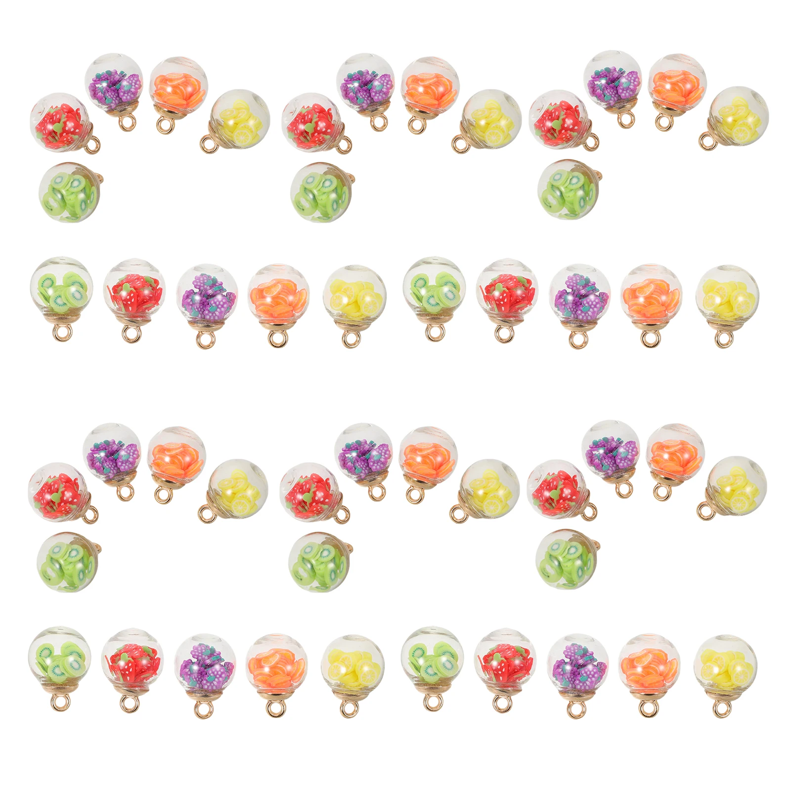 

50 Pcs Jewelry Accessories Crystal Glass Ball Earrings Ornaments Parent-child